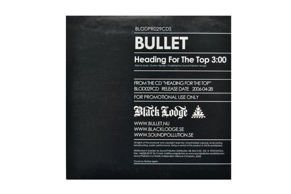 Bullet (10) : Heading For The Top (CD, Single, Promo, Car)