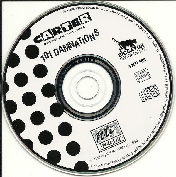 Carter The Unstoppable Sex Machine : 101 Damnations (CD, Album)