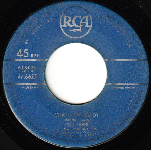 Eddie Fisher : Cindy, Oh Cindy / Around The World (7", Single)