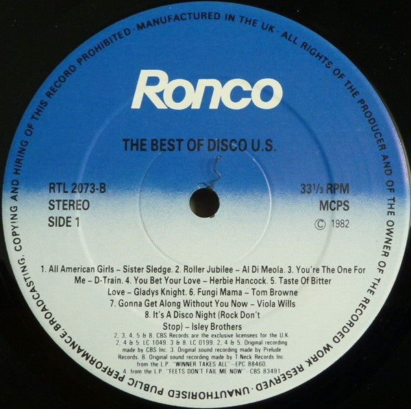 Various : Disco U.S. (LP, Comp)