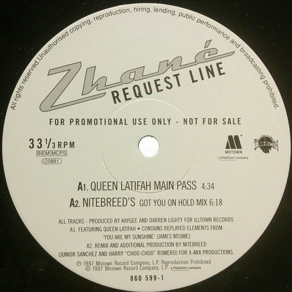 Zhané : Request Line (12", Promo)