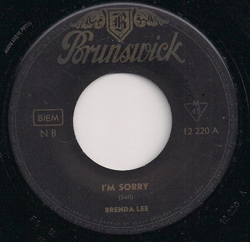 Brenda Lee : I'm Sorry  (7", Single)