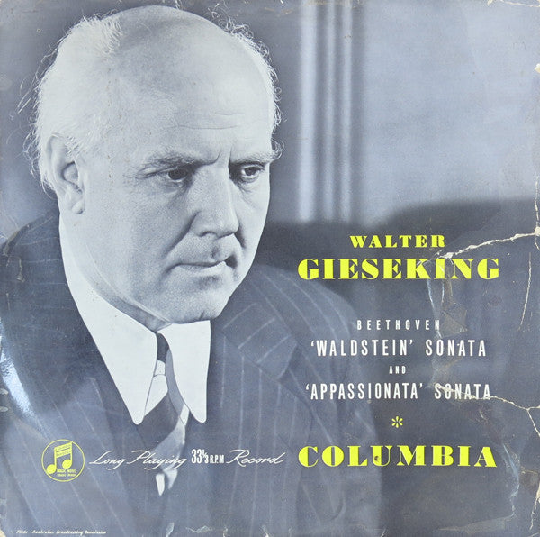 Ludwig van Beethoven - Walter Gieseking : 'Waldstein' Sonata And 'Appassionata' Sonata (LP, Mono)