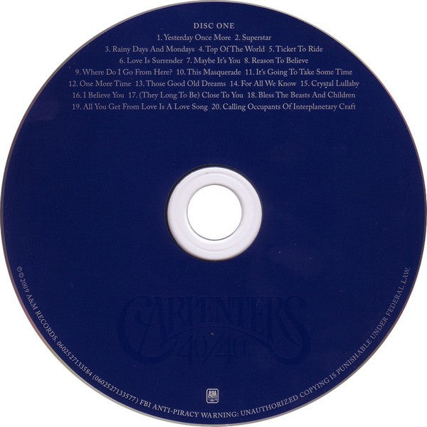 Carpenters : 40/40 (2xCD, Comp, RE, RM)