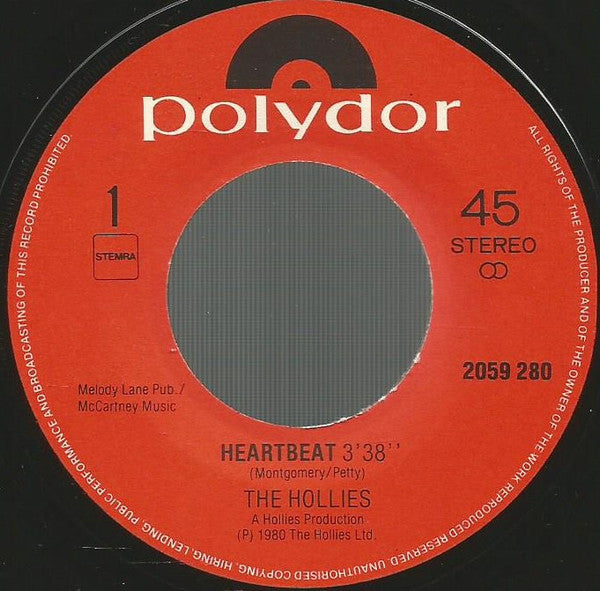 The Hollies : Heartbeat (7", Single)