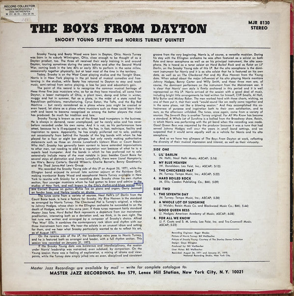 Snooky Young Septet And Norris Turney Quintet : The Boys From Dayton (LP, Album)