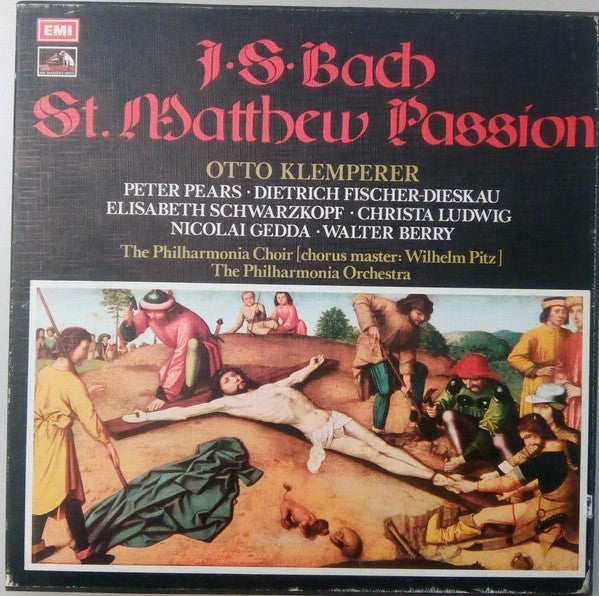 J.S. Bach* - Philharmonia Orchestra, The Philharmonia Choir*, Otto Klemperer : St Matthew Passion (Box + 4xLP, RE)