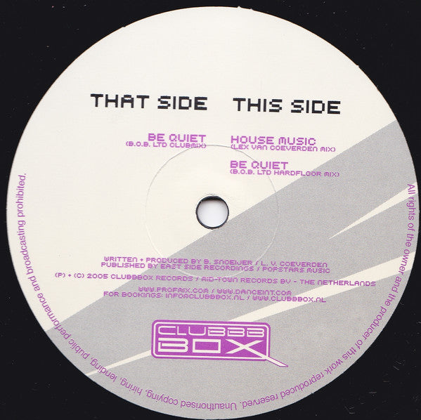 Clubstation : Be Quiet (12")