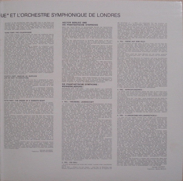 Hector Berlioz - London Symphony Orchestra, Carlos Païta : La "Fantastique" (LP, Gat)