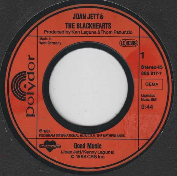 Joan Jett & The Blackhearts : Good Music (7", Single)