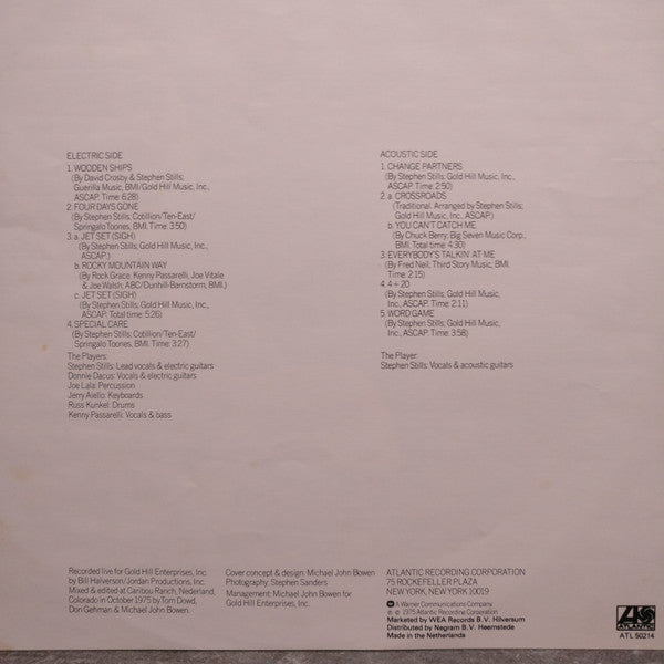 Stephen Stills : Stephen Stills Live (LP, Album)