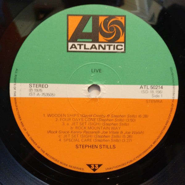 Stephen Stills : Stephen Stills Live (LP, Album)