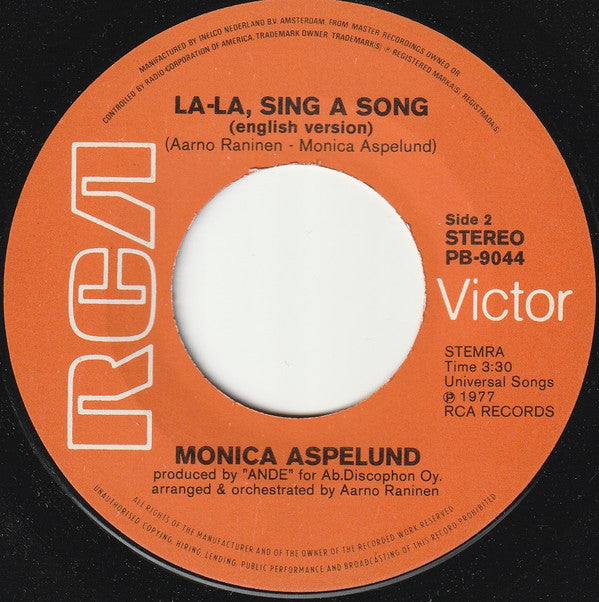 Monica Aspelund : Lapponia (7", Single)