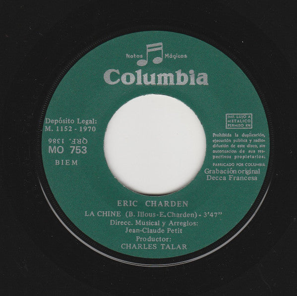 Eric Charden : La Chine / La Nuit (7")