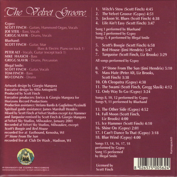 Scott Finch  &  Gypsy (20) : The Velvet Groove (CD, Album, Ltd, Vel)