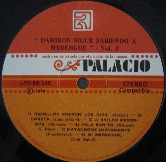 Damiron : Sigue Sabiendo A Merengue Vol. 3 (LP)