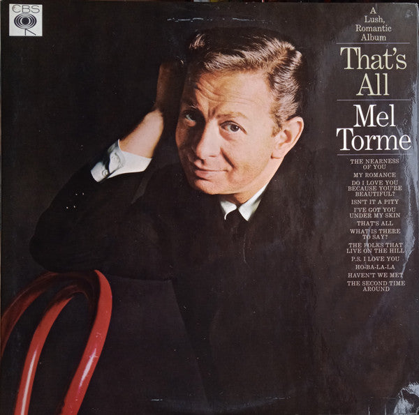 Mel Tormé : A Lush, Romantic Album That's All (LP, Mono)