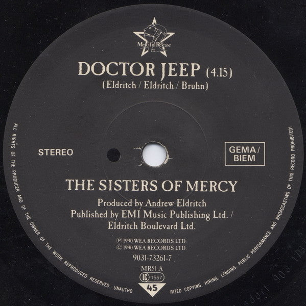 The Sisters Of Mercy : Doctor Jeep (7", Single)