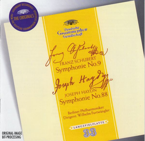 Franz Schubert / Joseph Haydn : Berliner Philharmoniker, Wilhelm Furtwängler : Symphonie No. 9 / Symphonie No. 88 (CD, Album, Mono, RE, RM)