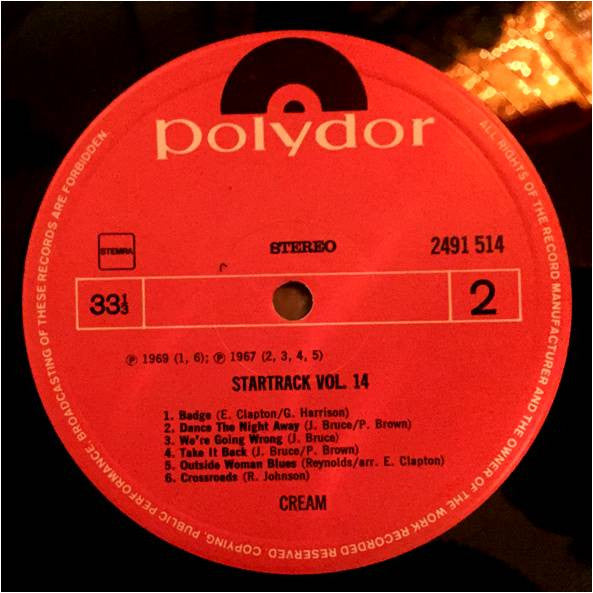 Cream (2) : Startrack Vol. 14 (LP, Comp)