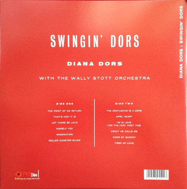 Diana Dors : Swingin' Dors (LP, RE, Red)