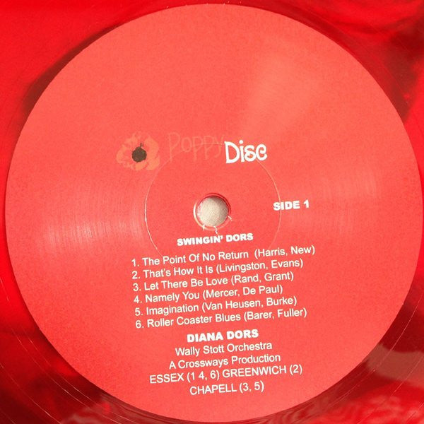 Diana Dors : Swingin' Dors (LP, RE, Red)