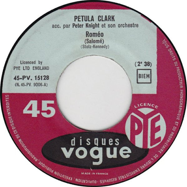 Petula Clark : Roméo (Salomé) (7", Single)