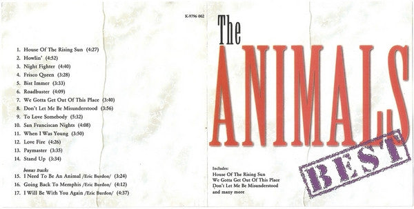 The Animals : Best (CD, Comp, Unofficial)