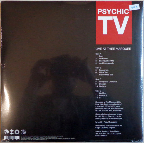 Psychic TV : Live At Thee Marquee (2xLP, Album, RSD, Ltd, Red)