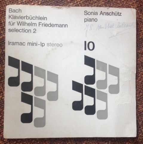 Johann Sebastian Bach, Sonia Anschutz : Klavierbüchlein Für Wilhelm Friedemann Selection 2 (7")