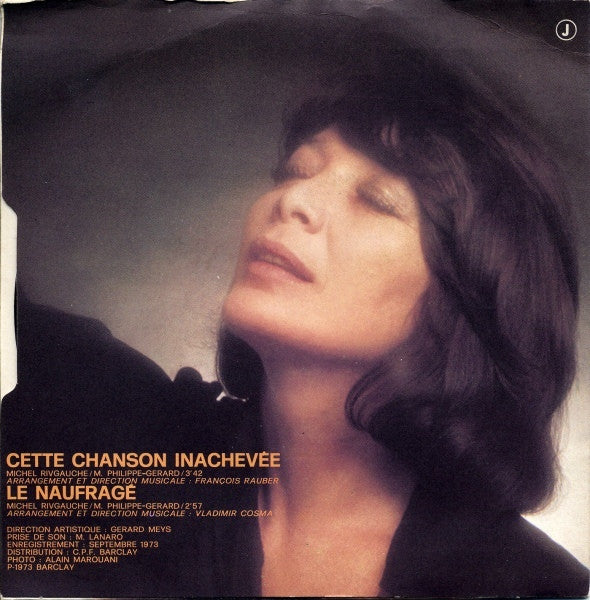 Juliette Gréco : Le Naufragé / Cette Chanson Inachevee (7", Single)