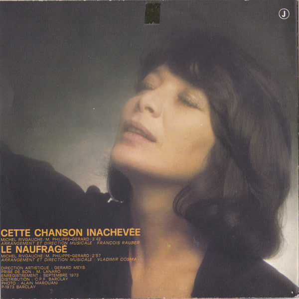 Juliette Gréco : Le Naufragé / Cette Chanson Inachevee (7", Single)