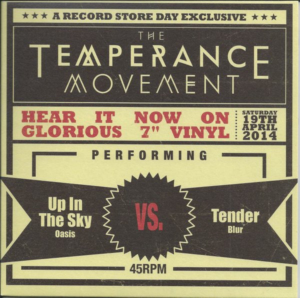 The Temperance Movement : Up In The Sky Vs. Tender (7", RSD, Ltd)