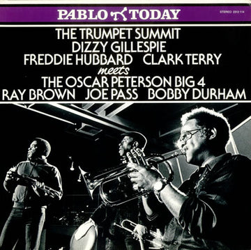 Dizzy Gillespie, Freddie Hubbard, Clark Terry Meets The Oscar Peterson Big 4 : The Trumpet Summit Meets The Oscar Peterson Big 4 (LP, Album, Gat)