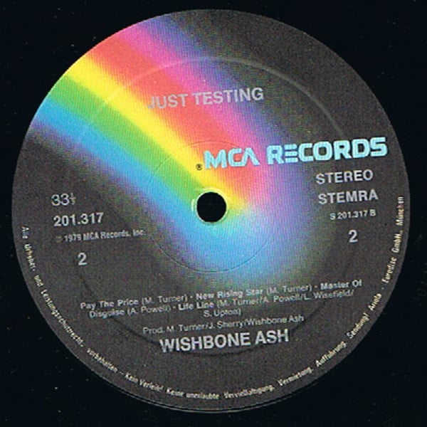 Wishbone Ash : Just Testing (LP, Album)