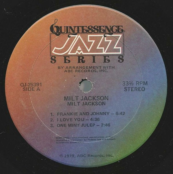 Milt Jackson : Milt Jackson (LP, Comp)