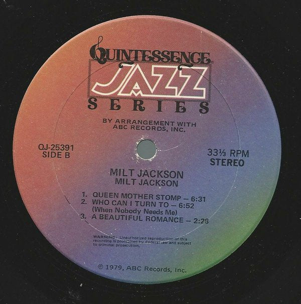 Milt Jackson : Milt Jackson (LP, Comp)