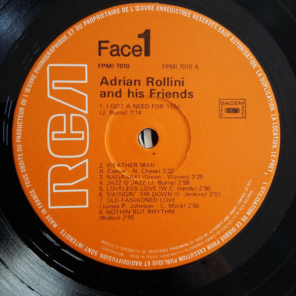 Adrian Rollini With Albert Nicholas : Volume 1 - Tap Room Special (LP, Comp)