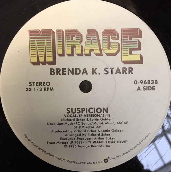 Brenda K. Starr : Suspicion (12")