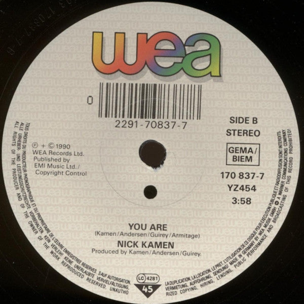 Nick Kamen : I Promised Myself (7", Single, Sol)