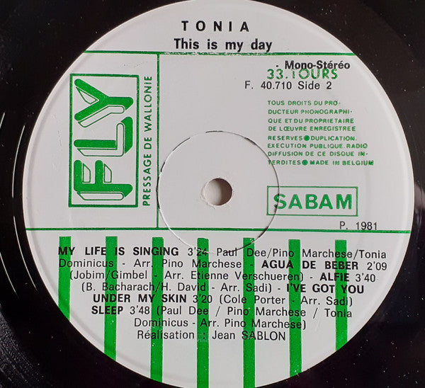 Tonia (3) : This Is My Day (LP, Album)