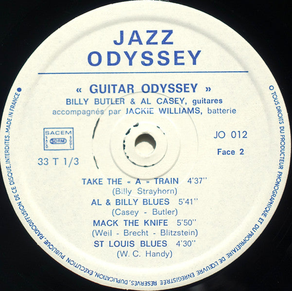 Billy Butler (3) / Al Casey / Jackie Williams (2) : Guitar Odyssey (LP, Album)