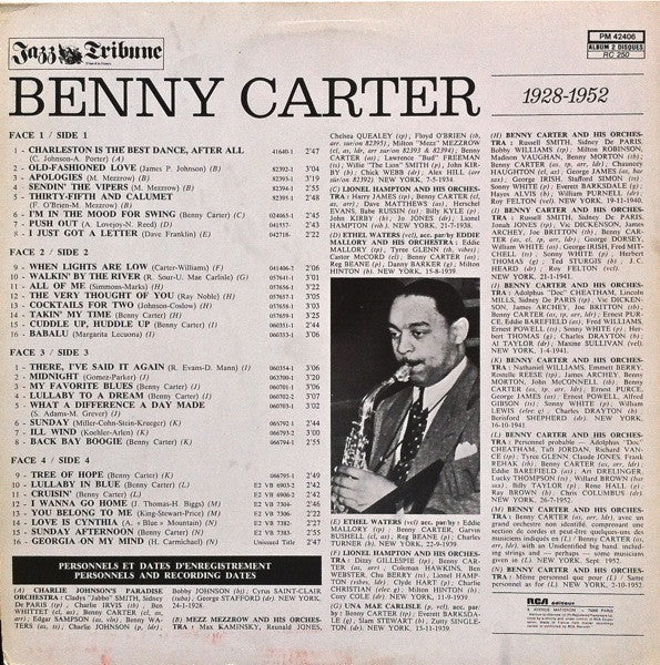 Benny Carter : Benny Carter (1928-1952) (2xLP, Comp)