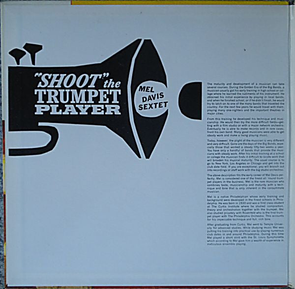 Mel Davis Sextet : "Shoot" The Trumpet Player (LP, Album, Gat)