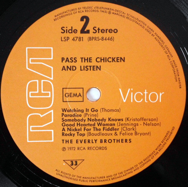 Everly Brothers : Pass The Chicken And Listen (LP, Album)