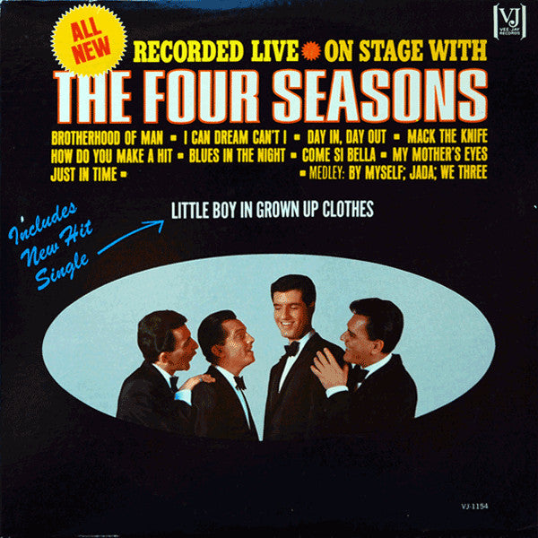 The Four Seasons : On Stage With The Four Seasons (LP, Album, Mono, ARP)