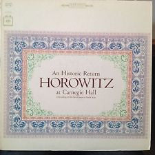 Vladimir Horowitz : Horowitz At Carnegie Hall (2xLP, Mono)