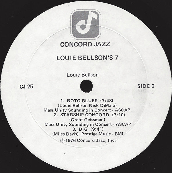 Louis Bellson : Louie Bellson's 7 - Live At The Concord Summer Festival (LP)
