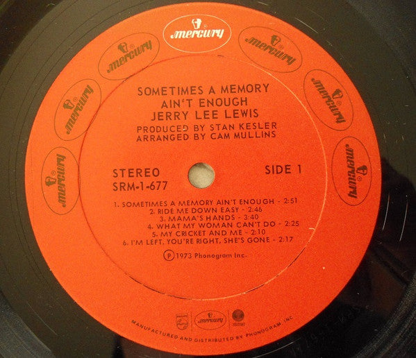 Jerry Lee Lewis : Sometimes A Memory Ain't Enough (LP, Album, PRC)
