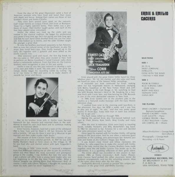 Ernie Caceres & Emilio Caceres : Ernie & Emilio Caceres (LP, Album)